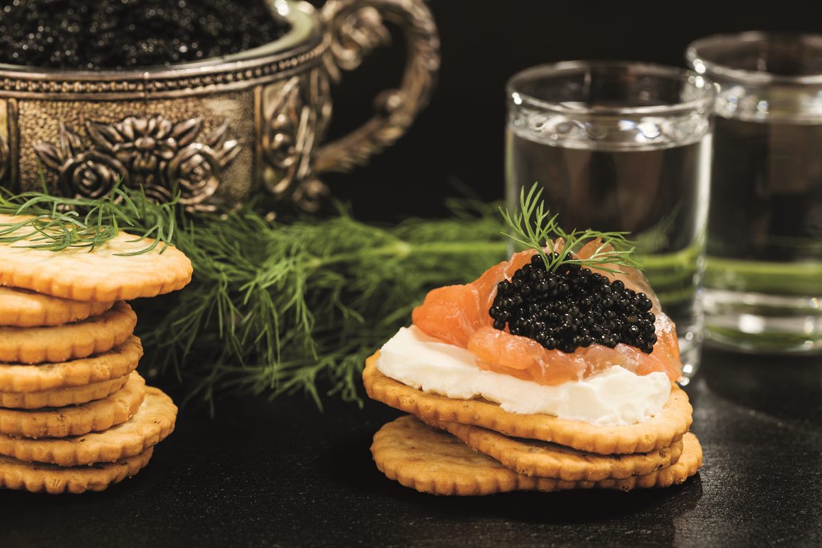Menü-Auftakt mit Paukenschlag: Kaviar