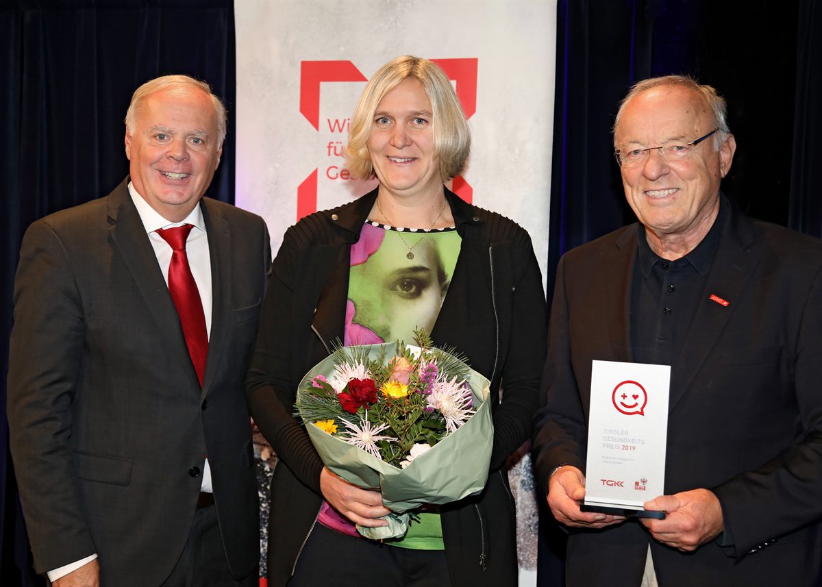 Gewinner Institutionen_Werner Salzburger (TGKK-Obmann)_Mag. Claudia Stern (ASKÖ)_Dr. Heinz Öhler (ASKÖ)