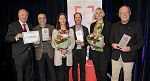 Gewinner_Werner Salzburger (TGKK-Obmann)_Mag. Wilfried Schatz_Dr. Waltraud Mayr-Gander und Mag. Peter Hinterholzer (BHAK Imst)_Mag. Claudia Stern und Dr. Heinz Öhler (ASKÖ)