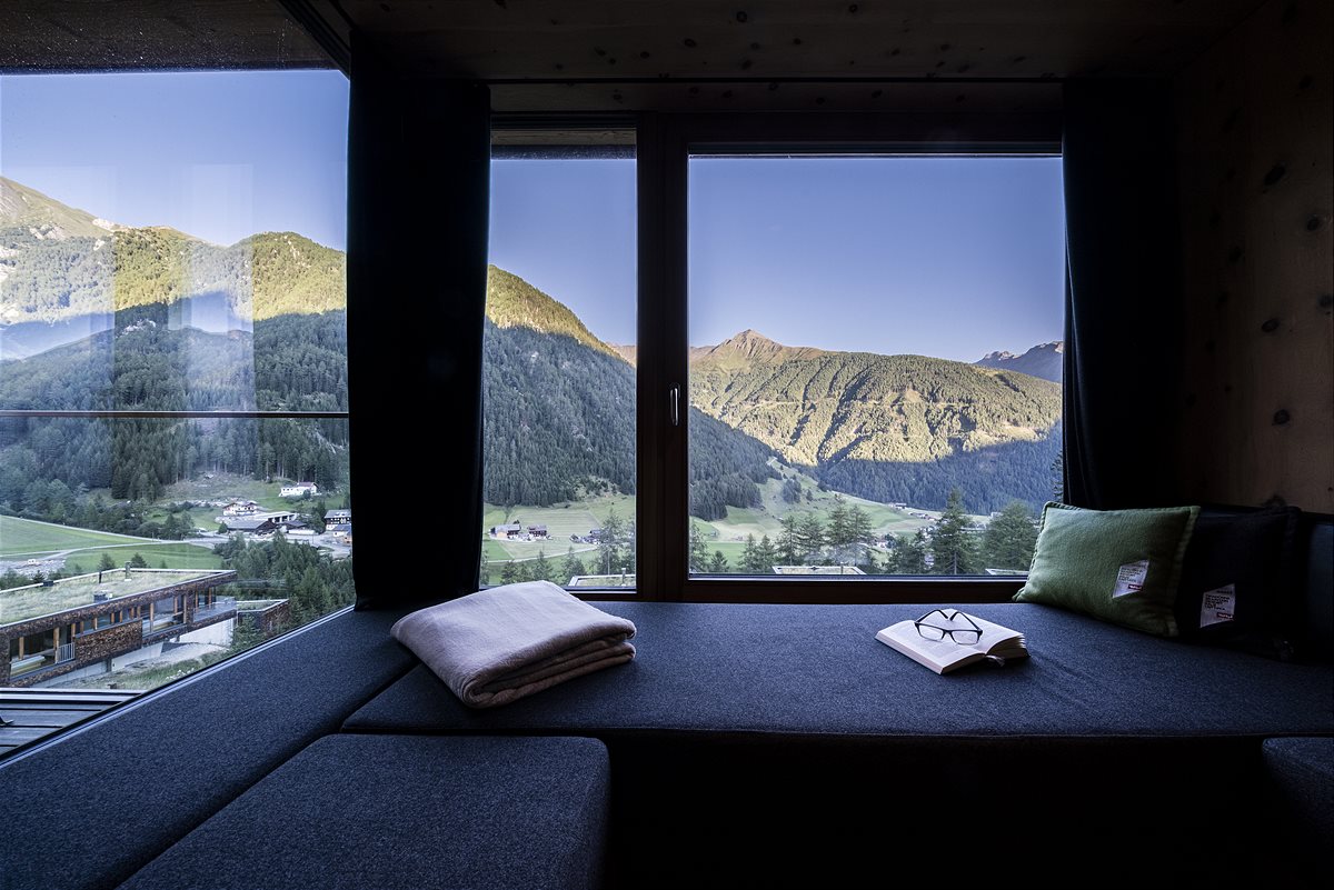 Die Zimmer bieten einen sehr guten Ausblick auf die Bergwelt.