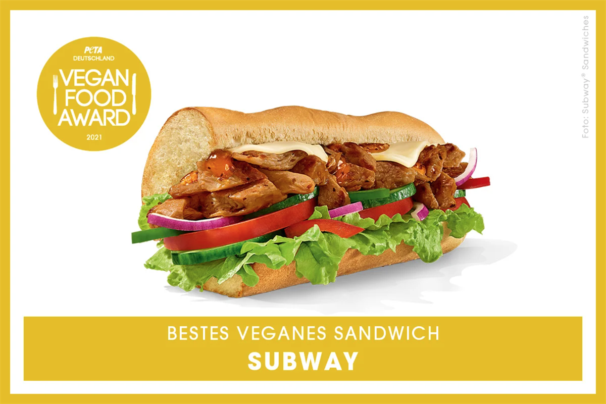 Subway Meatless Chicken Teriyaki_PETA Vegan Food Award 2021